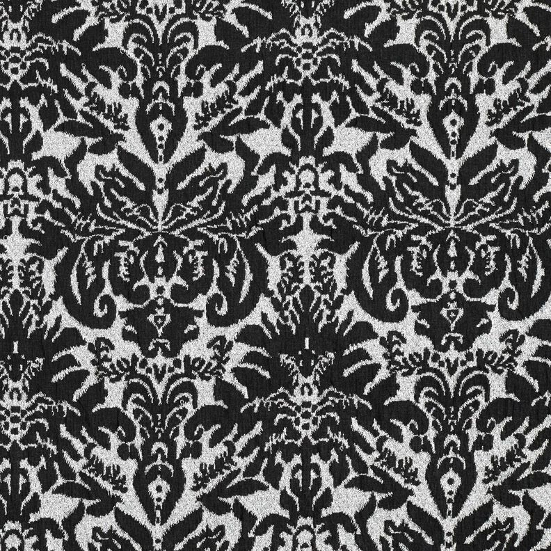 jacquard jersey ornaments – metallic silver/black,  image number 1
