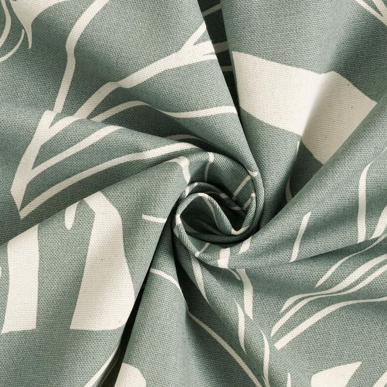 Decor Fabric Panama elegant leaves – reed/natural, image number 3