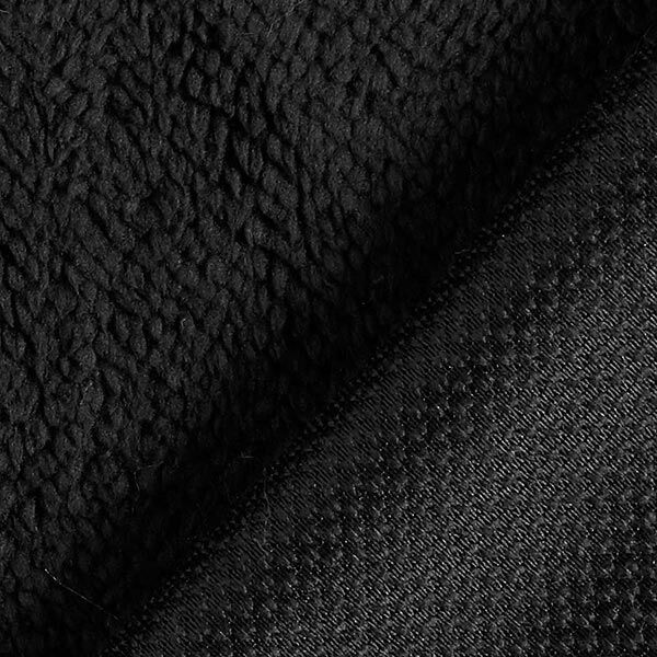 Faux Fur Teddy Fabric – black,  image number 3