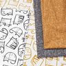 Cotton Cretonne cat sketches – black/ivory,  thumbnail number 5