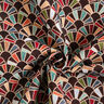 Decor Fabric Tapestry Fabric retro fans – black/carmine,  thumbnail number 3