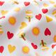Cotton Poplin Flowers, suns, hearts – silver grey,  thumbnail number 2