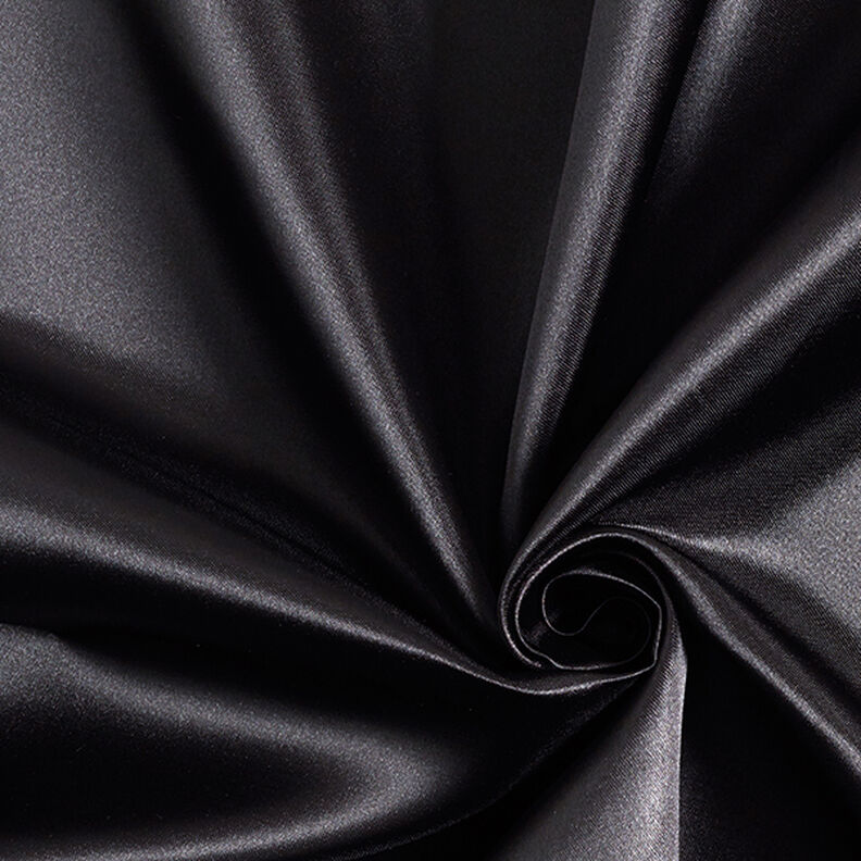 Bridal Satin – black,  image number 1