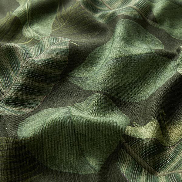 Outdoor Fabric Canvas Palm Leaves – dark green,  image number 2