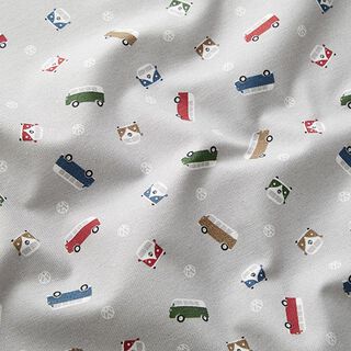 Decor Fabric Half Panama VW Mini Van – silver grey, 