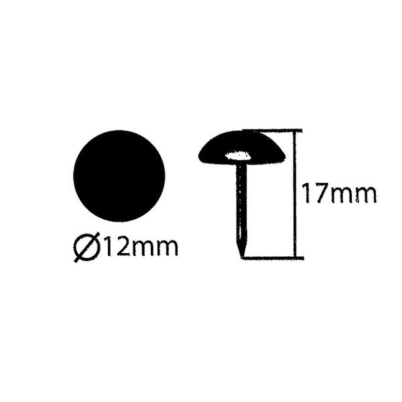 Upholstery Tacks [ 17 mm | 50 Stk.] - black,  image number 3