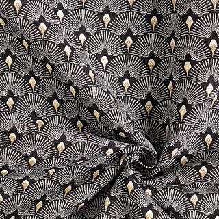 Fans Decor Jacquard – black, 