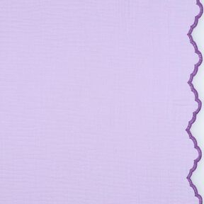Double Gauze/Muslin double-sided curved edge  | Poppy Fabrics – mauve/red lilac, 