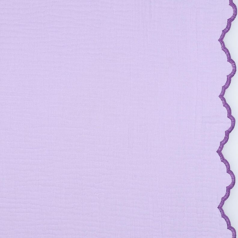 Double Gauze/Muslin double-sided curved edge  | Poppy Fabrics – mauve/red lilac,  image number 1