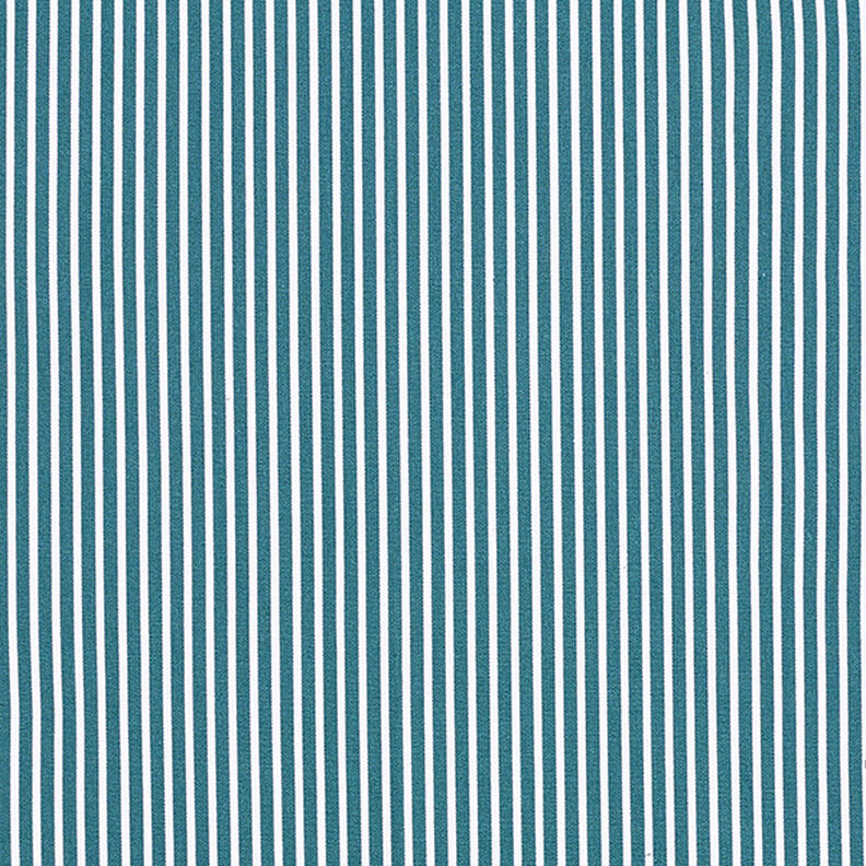 Cotton Poplin Stripes – petrol/white,  image number 1