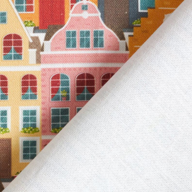 Decor Fabric Half Panama townhouses – ivory/taupe,  image number 4