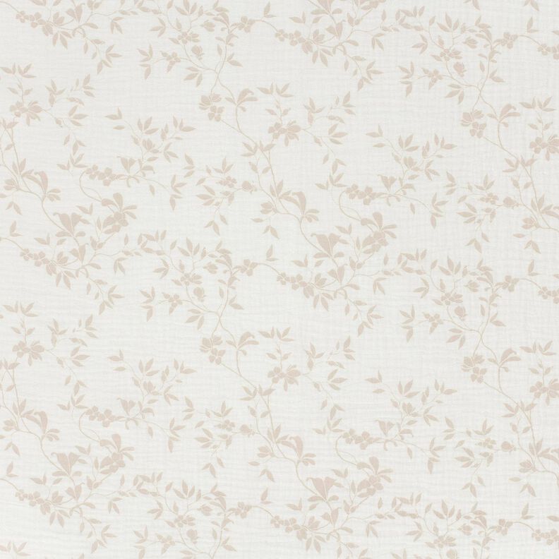 Double Gauze/Muslin Leafy Vines – offwhite/natural,  image number 1