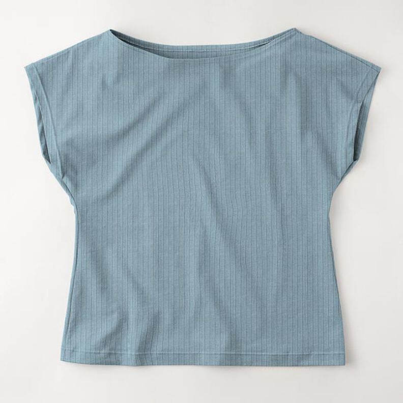 Plain ribbed jersey – dove blue,  image number 7