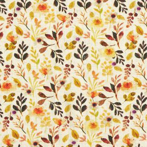 Viscose Linen Blend Autumn leaves – light beige/orange, 