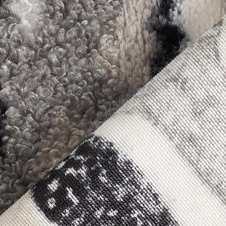 abstract stripes faux fur – offwhite/midnight blue,  image number 4