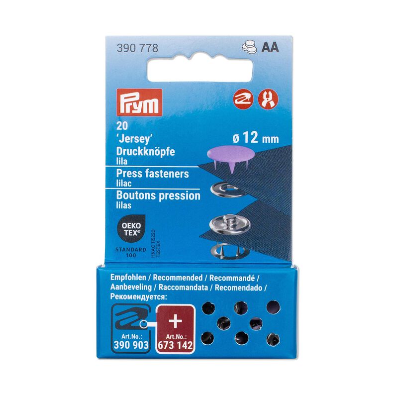 Jersey snap fasteners [12 mm] | Prym – lilac,  image number 3