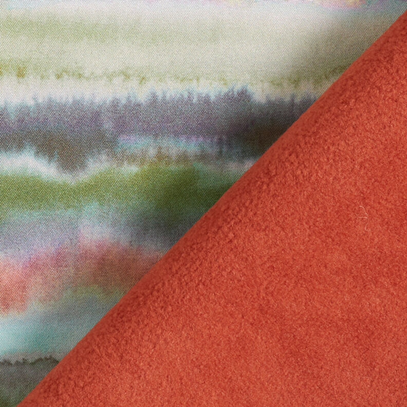 watercolour stripes softshell fabric – terracotta,  image number 4