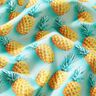 Cotton Poplin Pineapple – aqua blue/yellow,  thumbnail number 2