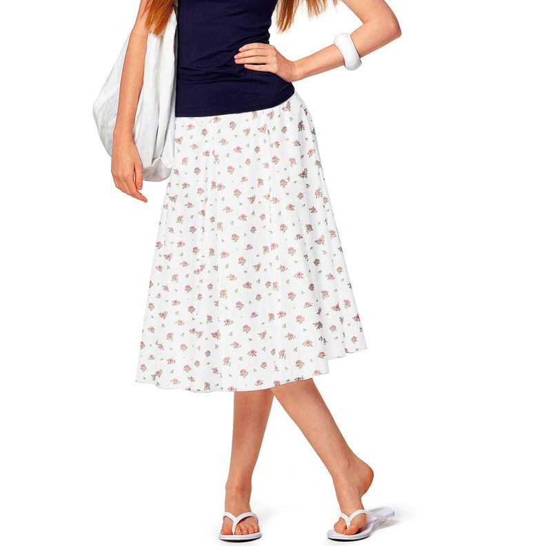 Cotton Poplin Delicate Roses – red/white, image number 6