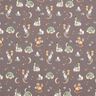 French Terry cute dragons Digital Print – dark taupe,  thumbnail number 1