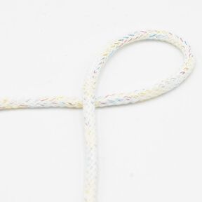 Cotton cord Lurex [Ø 5 mm] – white, 