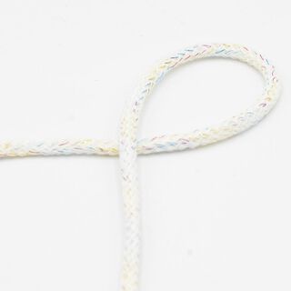 Cotton cord Lurex [Ø 5 mm] – white, 