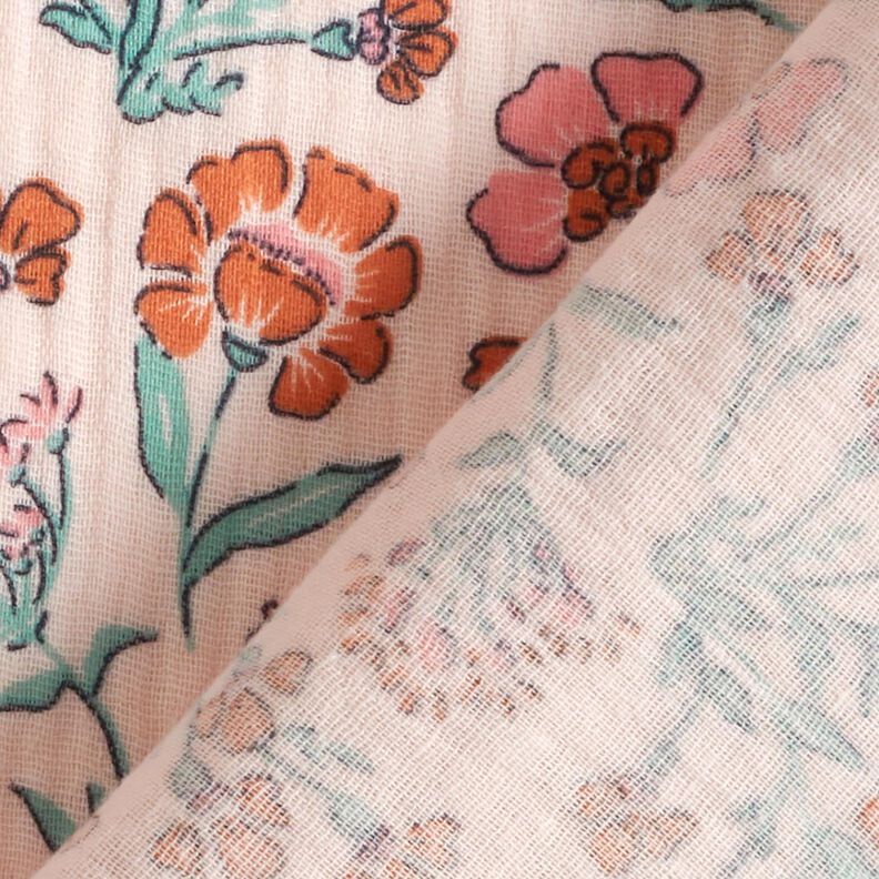 Double Gauze/Muslin Flower Meadow | Poppy Fabrics – rosé,  image number 4