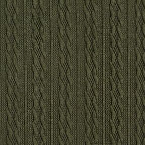 Knit Fabric Cable-knit print – dark pine, 