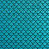 Foil Jersey Mermaid scales – black/turquoise,  thumbnail number 1