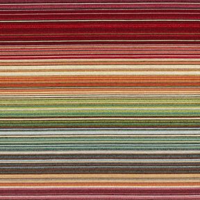 Decor Fabric Tapestry Fabric Rainbow Stripes &ndash; carmine/green, 