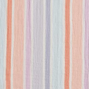 Double Gauze/Muslin yarn-dyed stripes | Poppy Fabrics – offwhite/colour mix, 