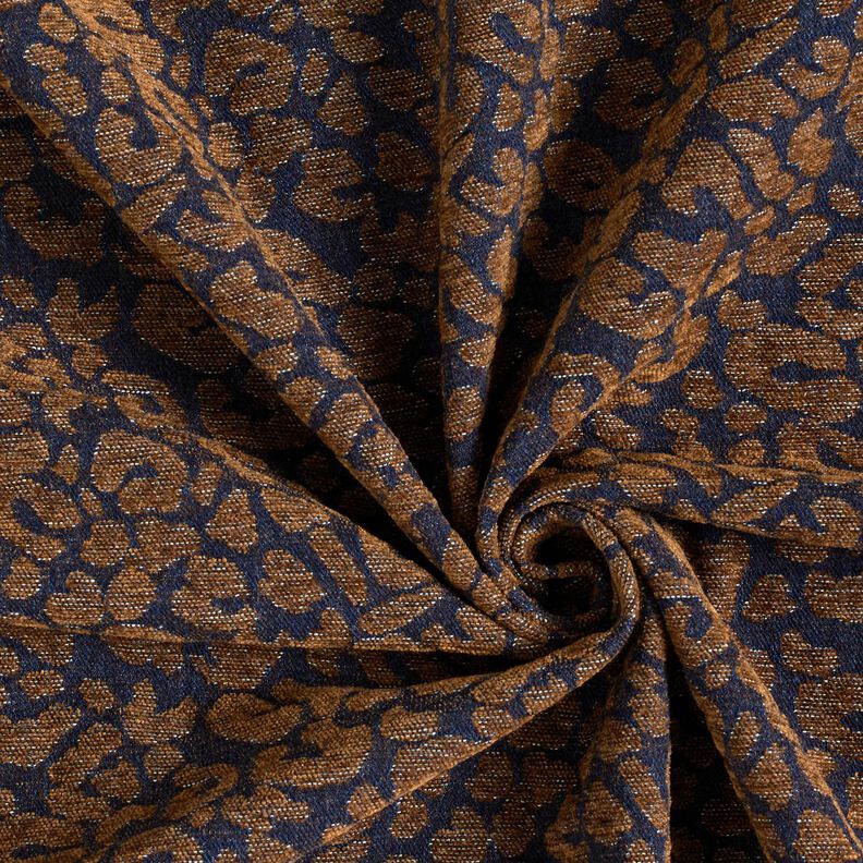 Trouser fabric denim look leopard print – medium brown/midnight blue, image number 3