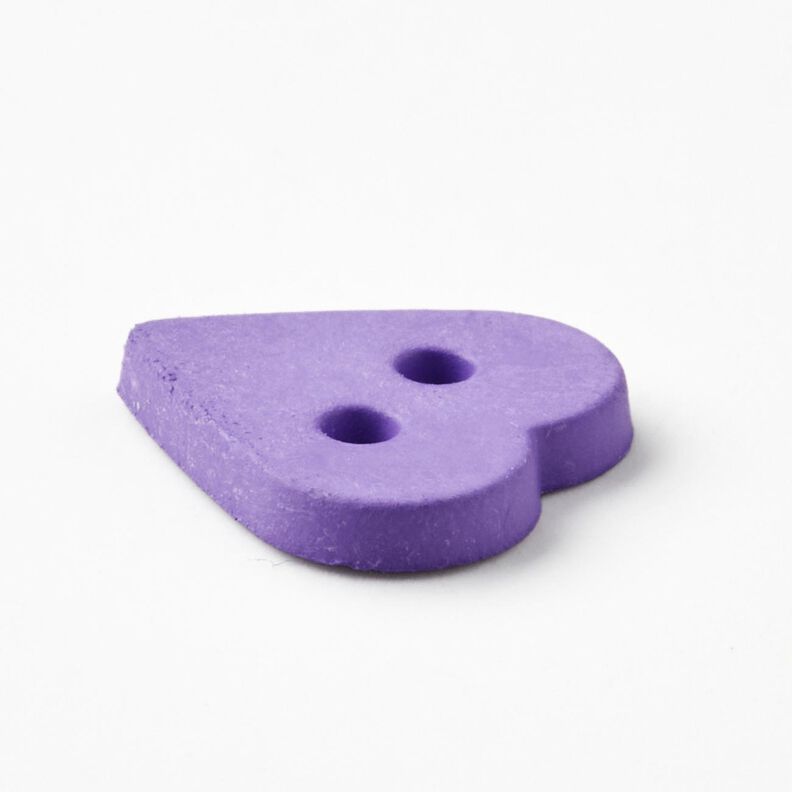 Heart-shaped button [Ø 15 mm] – lavender,  image number 2