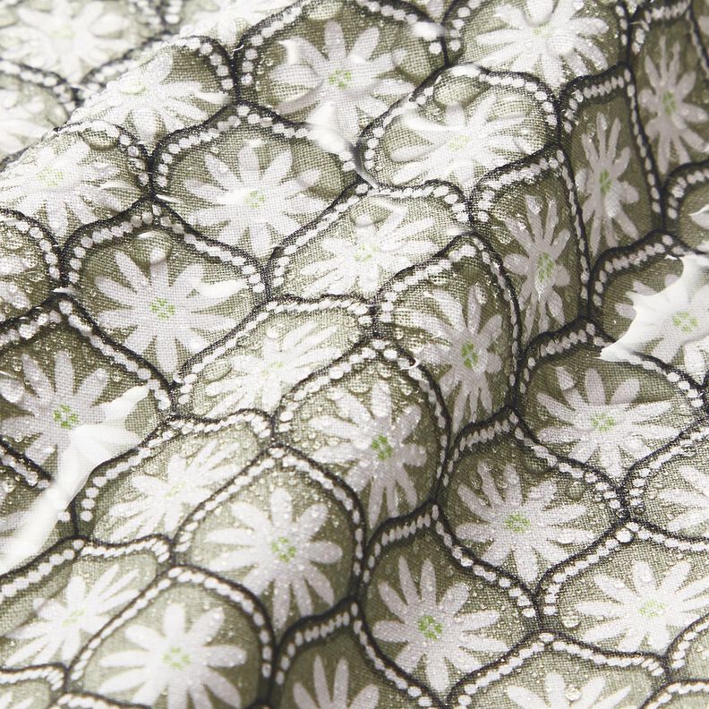 Coated Cotton Floral Boxes – reed/white,  image number 6