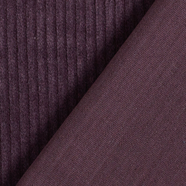 Chunky Corduroy pre-washed Plain – aubergine,  image number 3
