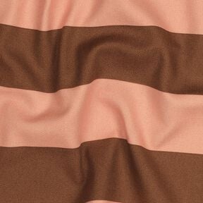 Decor Fabric Canvas cheerful stripes – salmon/brown, 