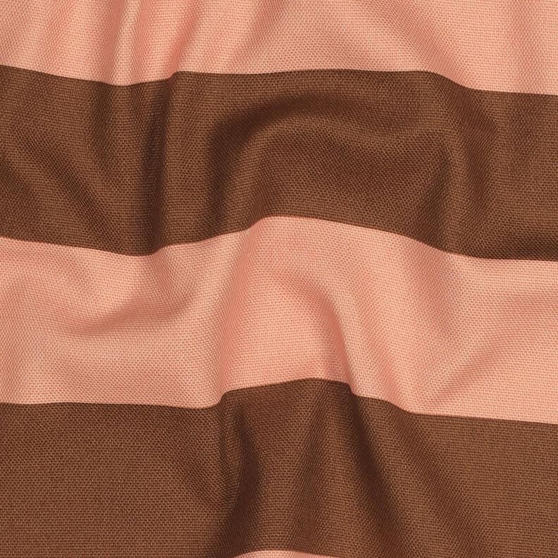 Decor Fabric Canvas cheerful stripes – salmon/brown,  image number 2