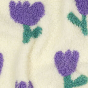 Teddy Fur Tulips | Poppy Fabrics – ivory, 