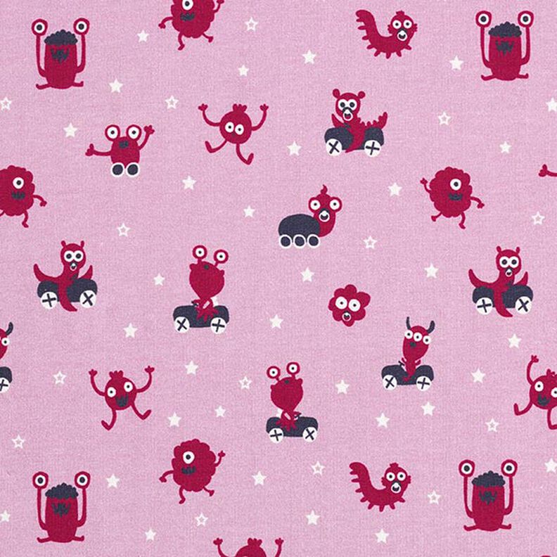 Cotton Jersey Monster Playground | PETIT CITRON – pink/berry,  image number 1