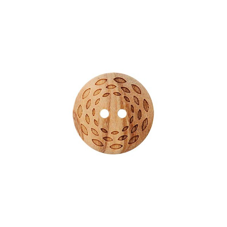 2-Hole Wooden Button – beige,  image number 1