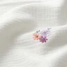 Double Gauze/Muslin embroidered flowers | Poppy Fabrics – white,  thumbnail number 6