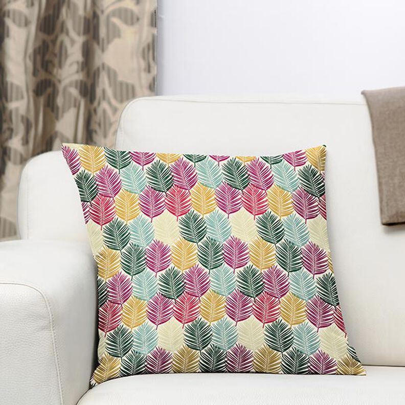 Tropical Leaves Outdoor Fabric – natural,  image number 6