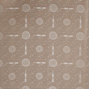 Lining Fabric Jacquard Dartboards and arrows – grey/gold, 