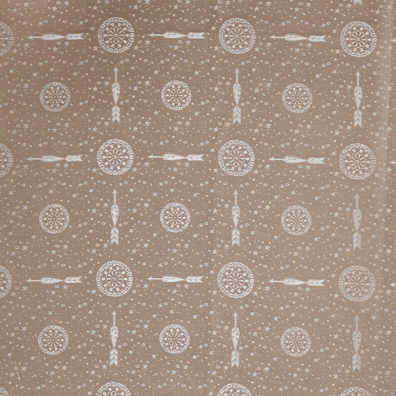 Lining Fabric Jacquard Dartboards and arrows – grey/gold,  image number 1
