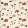 Cotton Jersey jungle elephants – offwhite/reed,  thumbnail number 1