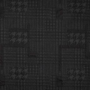 Large Glen Plaid Knit Cloqué – anthracite, 