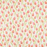 Decor Fabric Half Panama Tulips – ivory/lobster,  thumbnail number 1