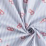 Stretch Poplin stripes and hearts – white/indigo,  thumbnail number 3