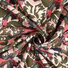 viscose fabric abstract sea of flowers – pale berry/dark pine,  thumbnail number 3