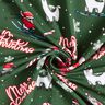 French Terry Santa Claus and Llama | Glitzerpüppi – fir green/chili,  thumbnail number 3